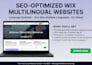design multilingual website language switcher SEO optimization wix landing page